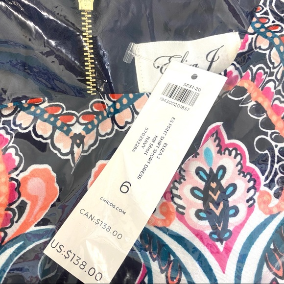 NEW Eliza J Medallion Paisley Print Shift Dress - Picture 11 of 12